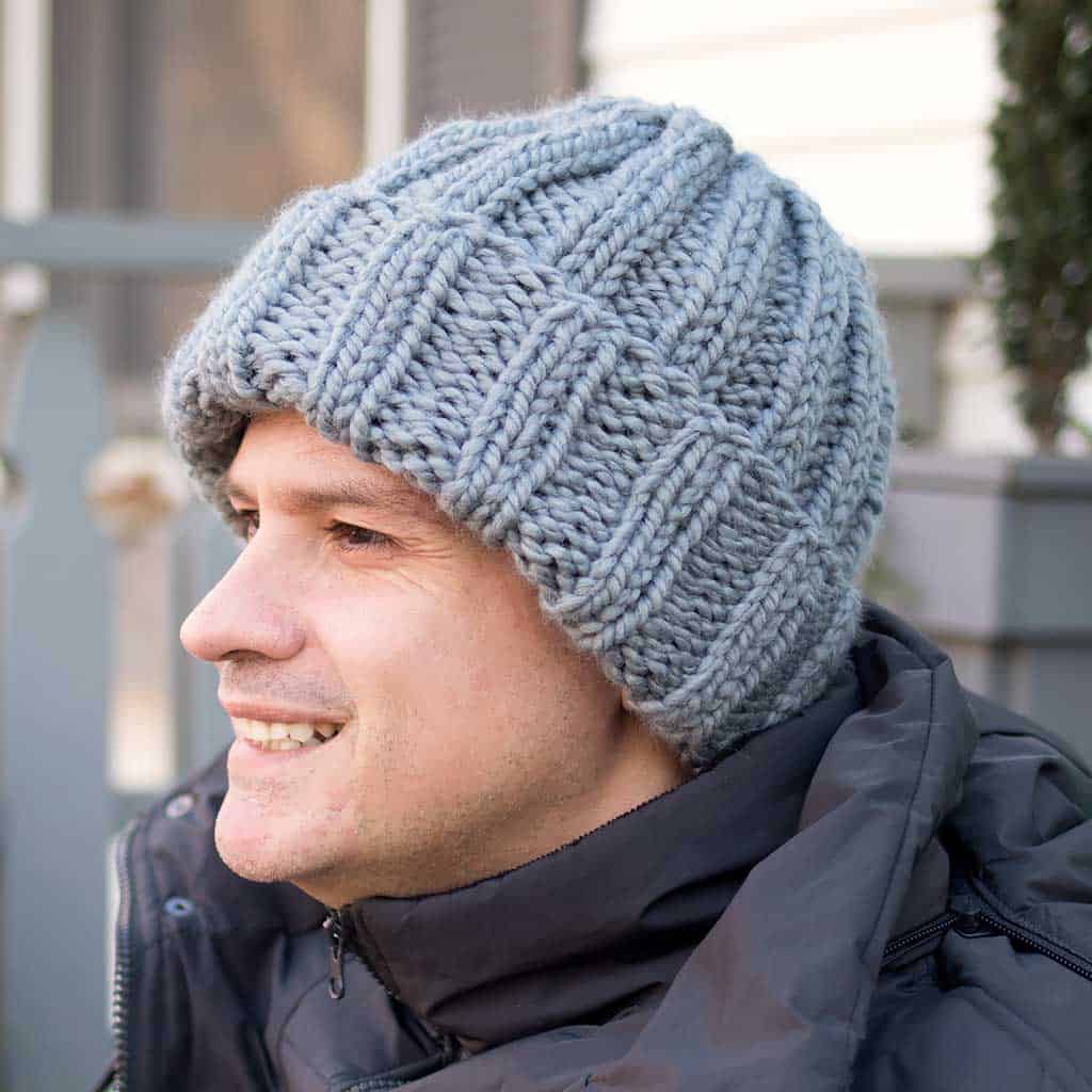 Mens Thick and Quick Hat Knitting Pattern