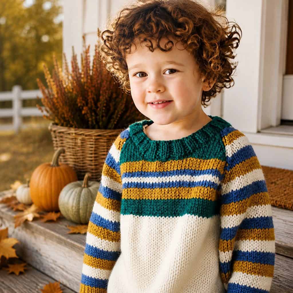 Easy Kids Raglan Sleeve Sweater Knitting Pattern (Beginner-Friendly Pullover)