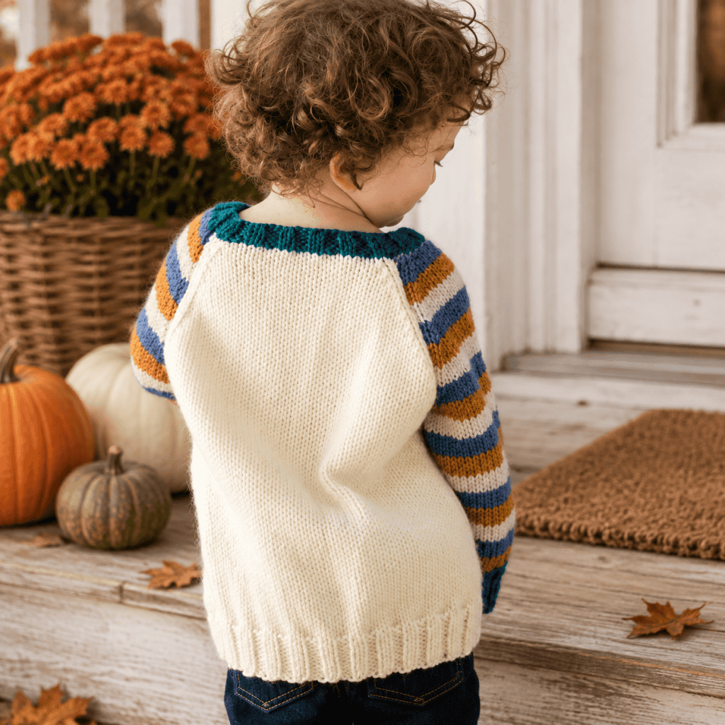 Easy Kids Raglan Sleeve Sweater Knitting Pattern (Beginner-Friendly Pullover)