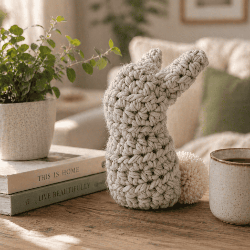 One Square Stuffed Bunny Crochet Pattern (Beginner-Friendly + Adorable Handmade Gift)