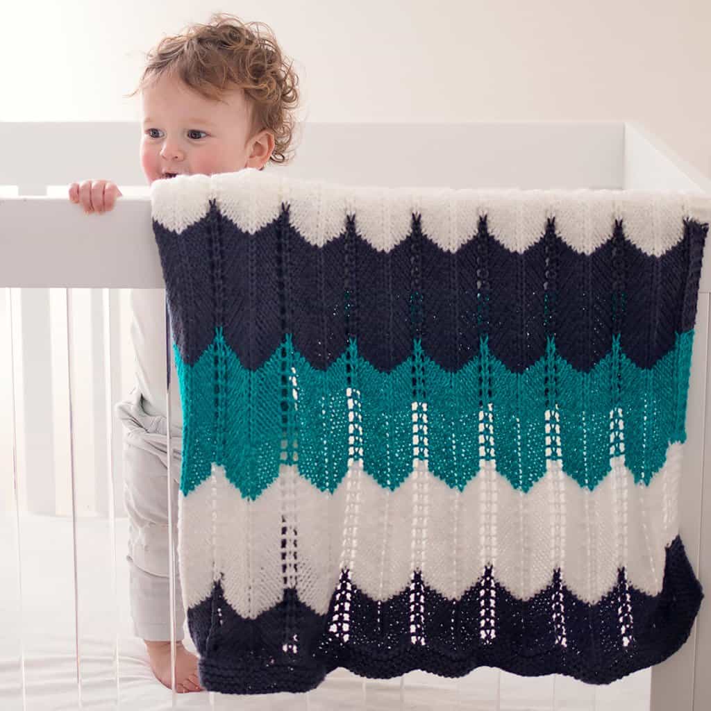 Waves Baby Blanket Knitting Pattern