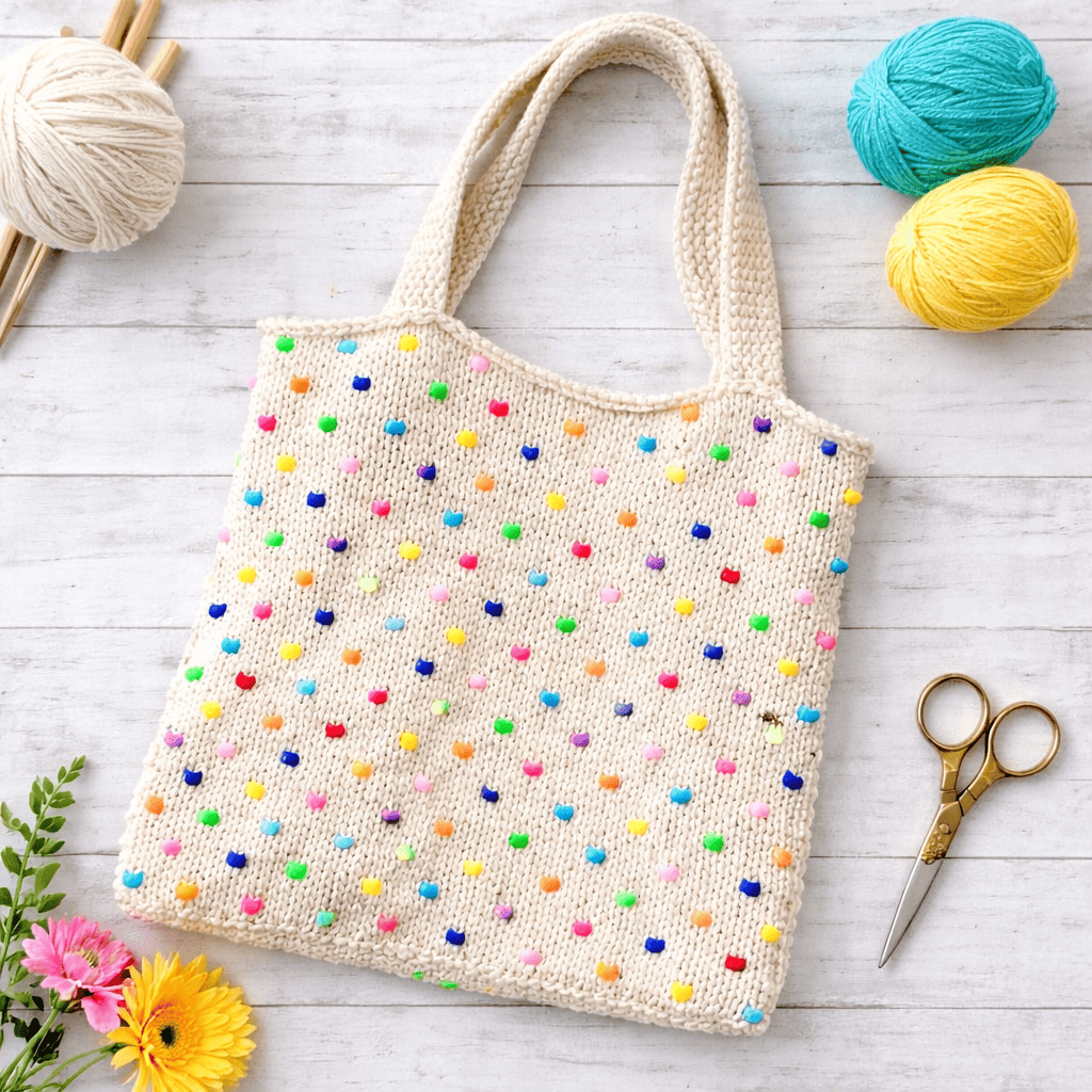 Easy Beaded Tote Knitting Pattern (Beginner-Friendly Bag You’ll Actually Use)