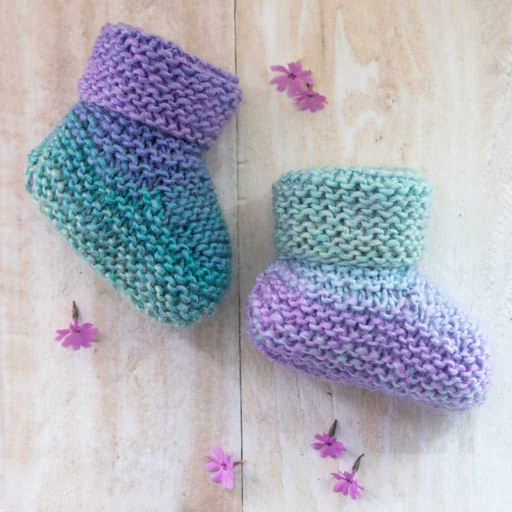 Easiest baby booties to on sale knit