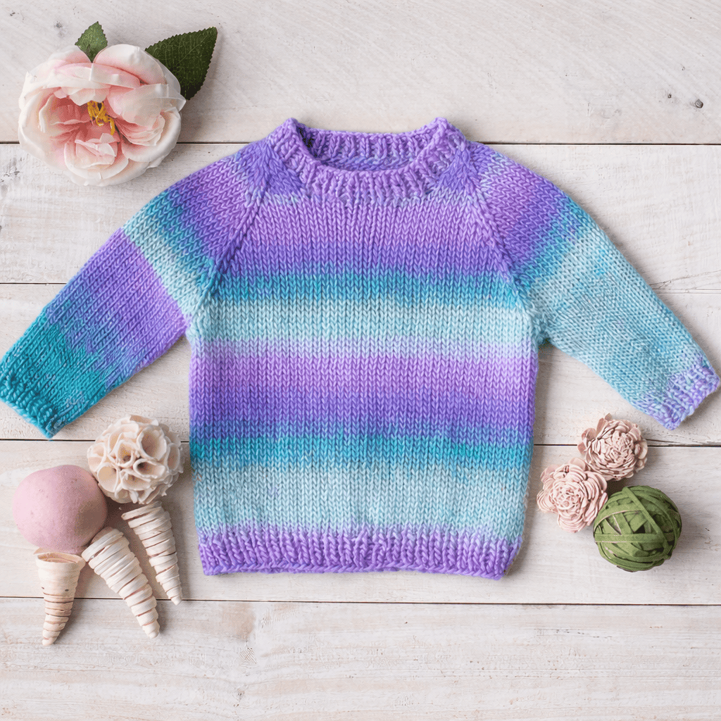 Easy Top-Down Baby Sweater Knitting Pattern (Confident Beginner to Intermediate, Seamless Design)