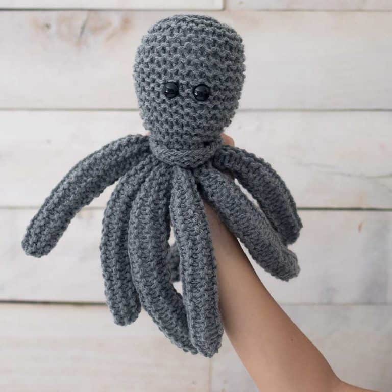 Easy Flat Knit Plush Octopus