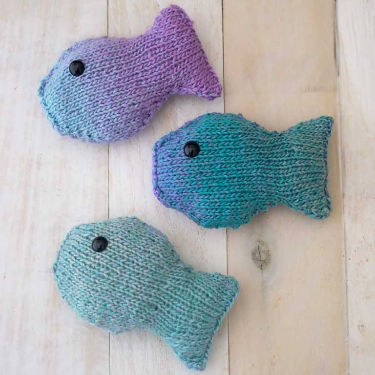 Flat Knit Plush Fish Knitting Pattern