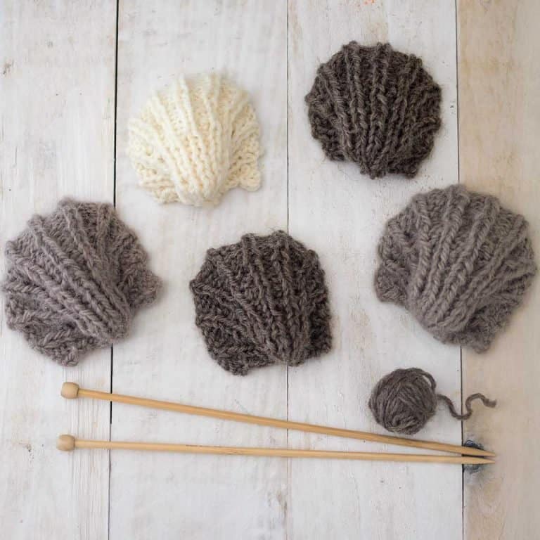 Flat Knit Seashell Knitting Pattern