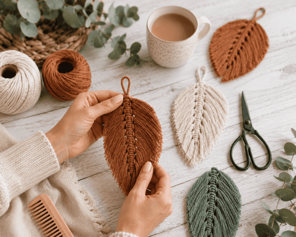 How to Make Macrame Feathers (Easy DIY Macrame Feather Tutorial for Beginners)