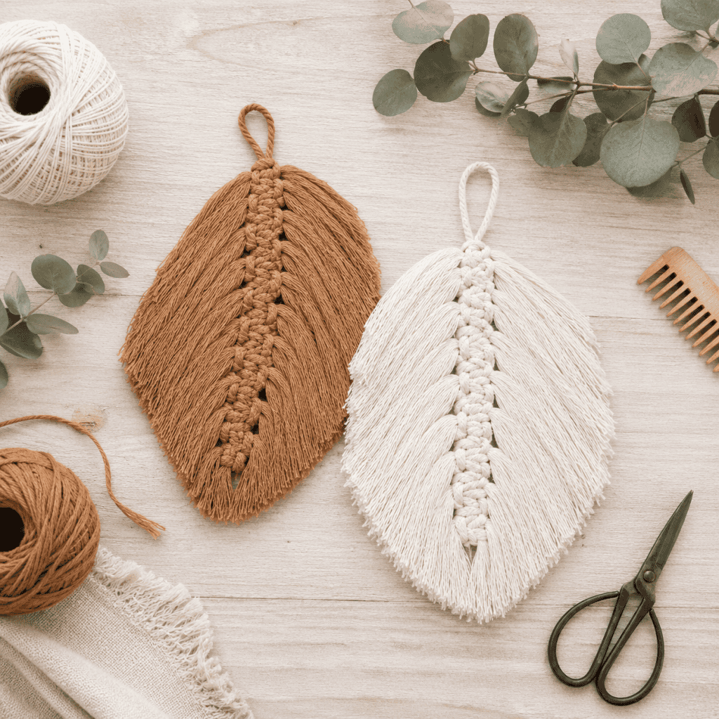 How to Make Macrame Feathers (Easy DIY Macrame Feather Tutorial for Beginners)