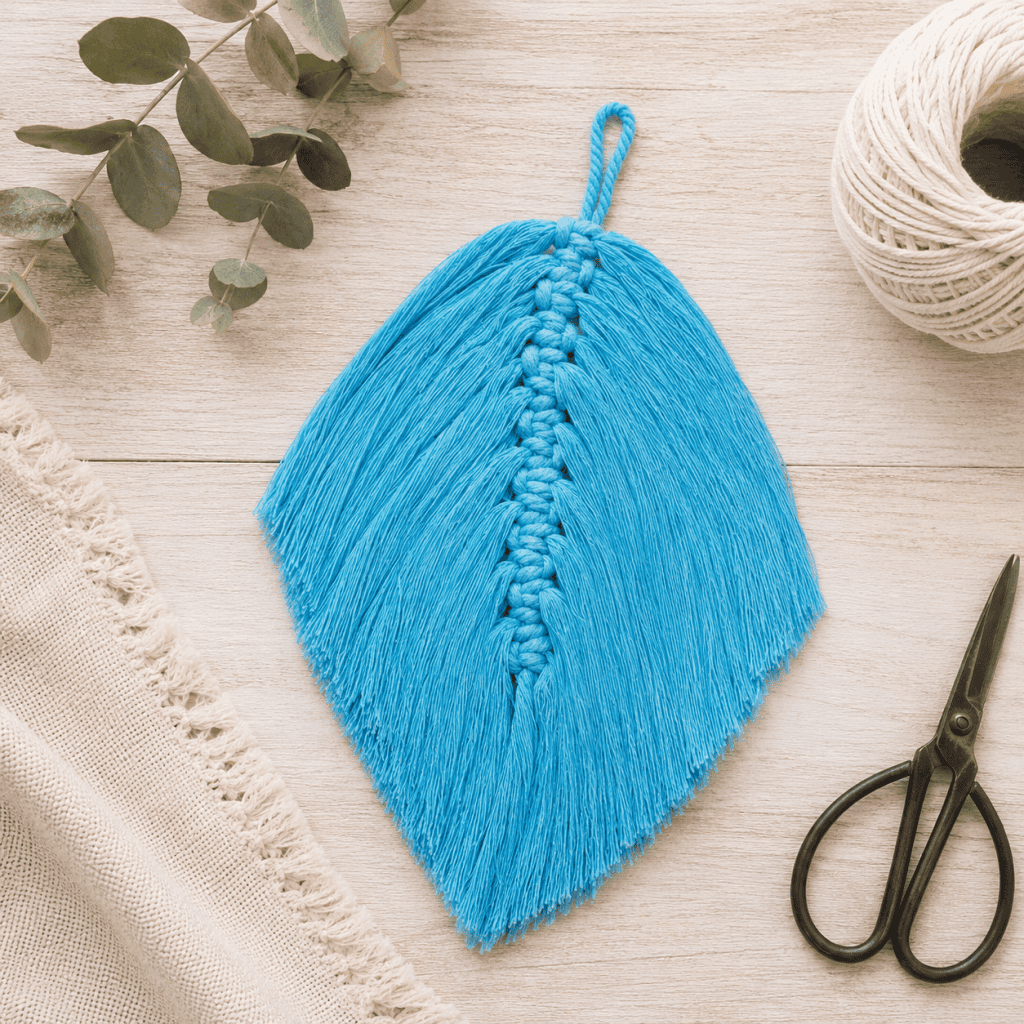 How to Make Macrame Feathers (Easy DIY Macrame Feather Tutorial for Beginners)