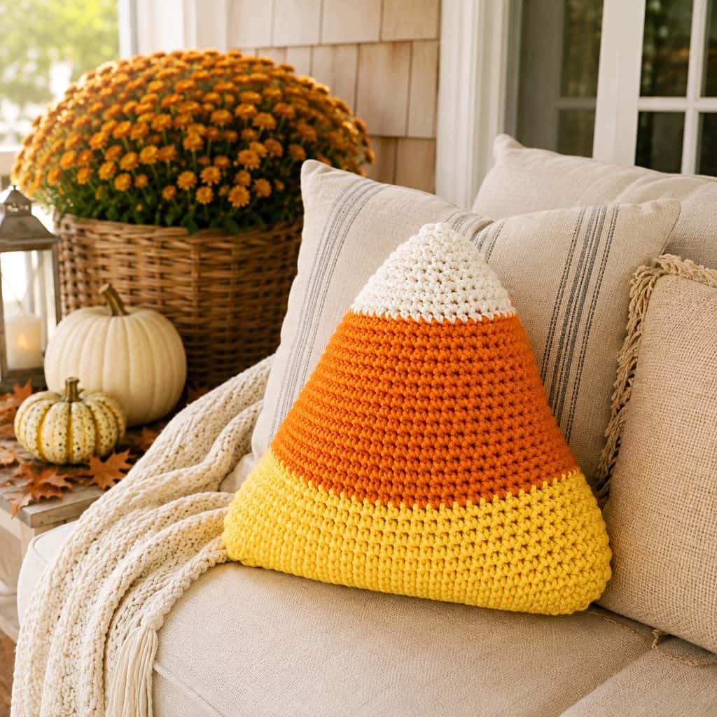Large Plush Candy Corn Crochet Pattern (Easy & Beginner-Friendly)