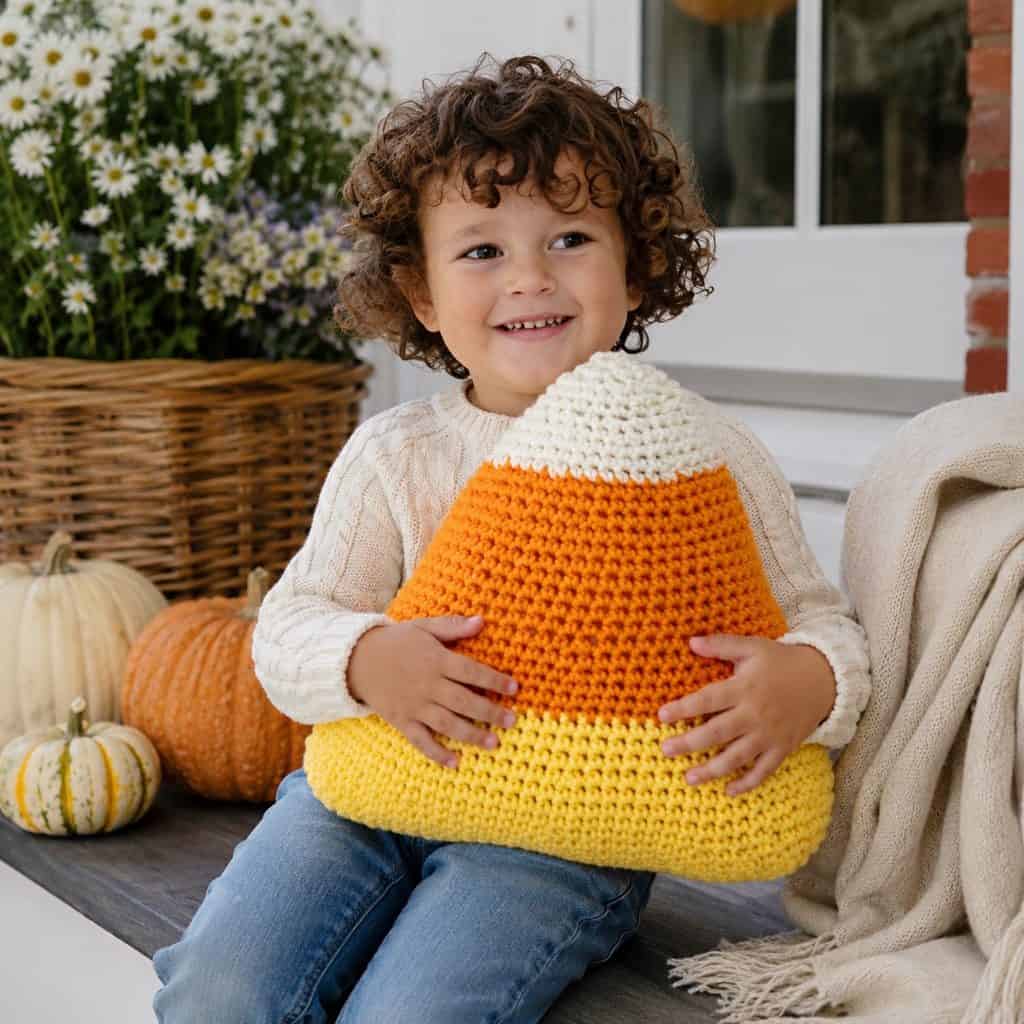 Large Plush Candy Corn Crochet Pattern (Easy & Beginner-Friendly)