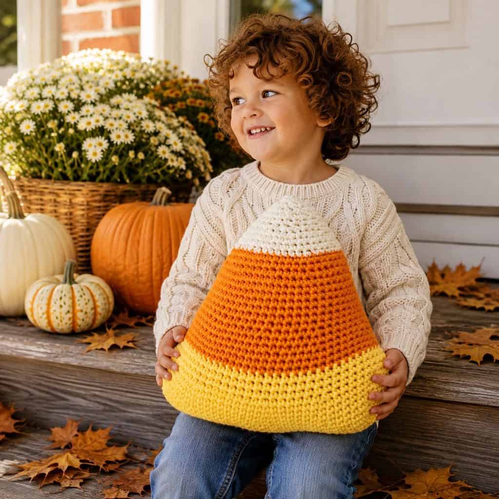 Large Plush Candy Corn Crochet Pattern (Easy & Beginner-Friendly)