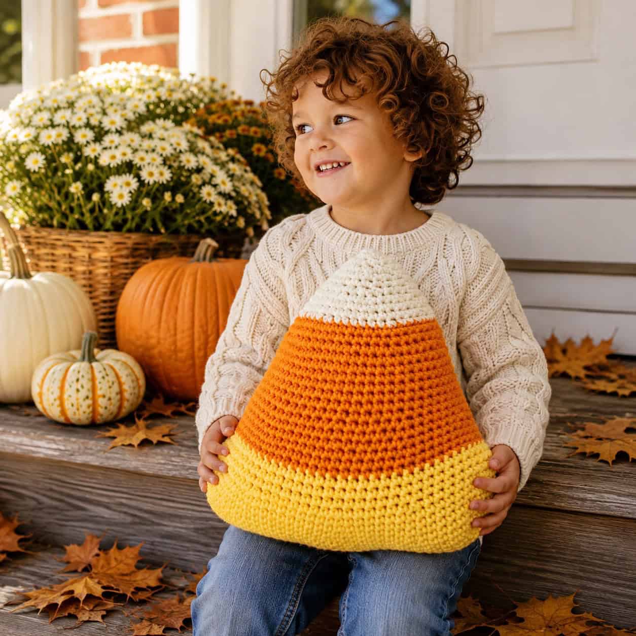 Large Plush Candy Corn Crochet Pattern (Easy & Beginner-Friendly)