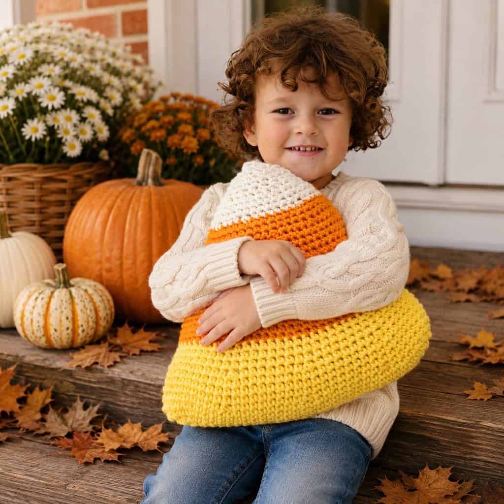 Large Plush Candy Corn Crochet Pattern (Easy & Beginner-Friendly)