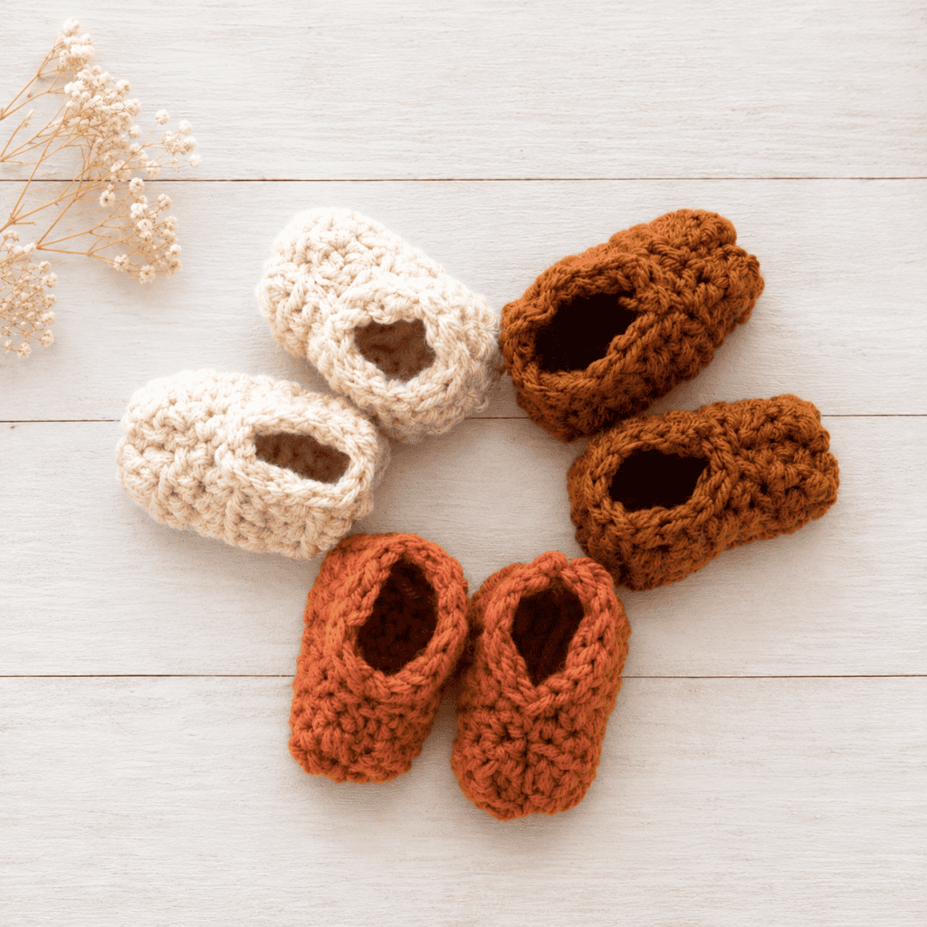 Super Easy Baby Booties Crochet Pattern (Beginner-Friendly + Fast Baby Gift)