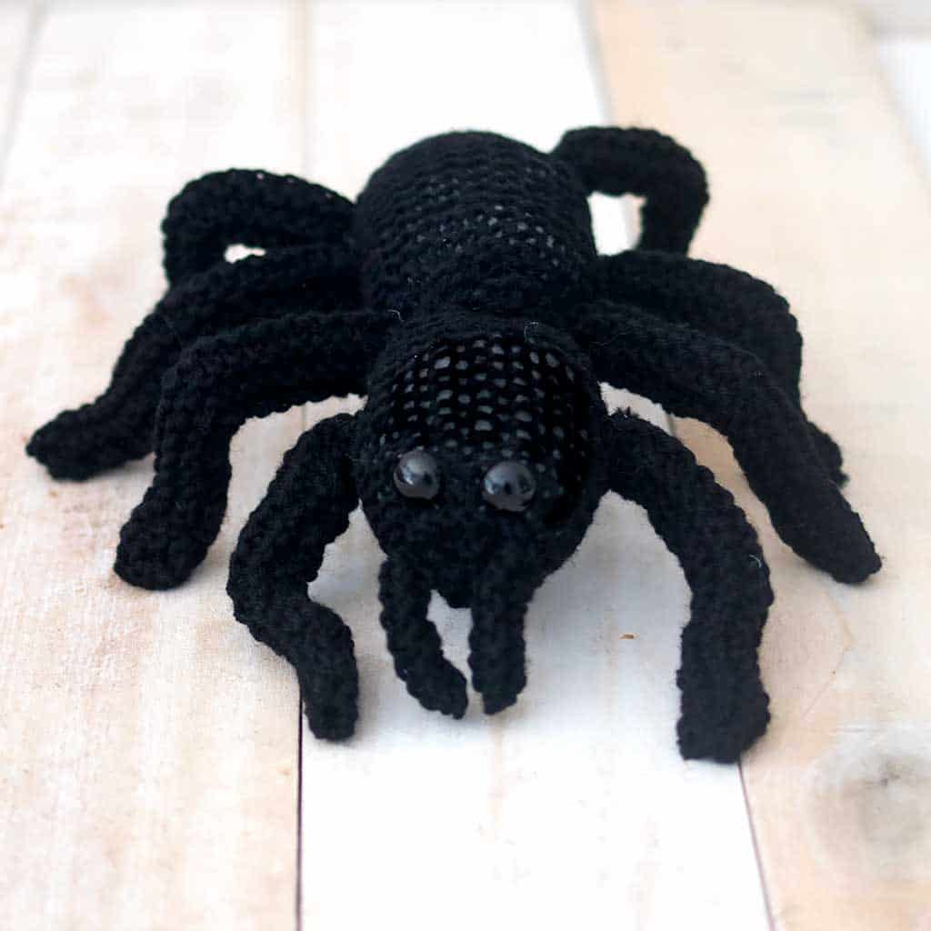 Flat Knit Plush Halloween Spider
