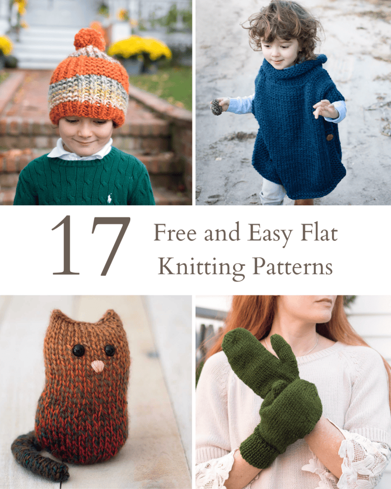17 Easy Flat Knitting Patterns for Beginners (Straight Needles Only)