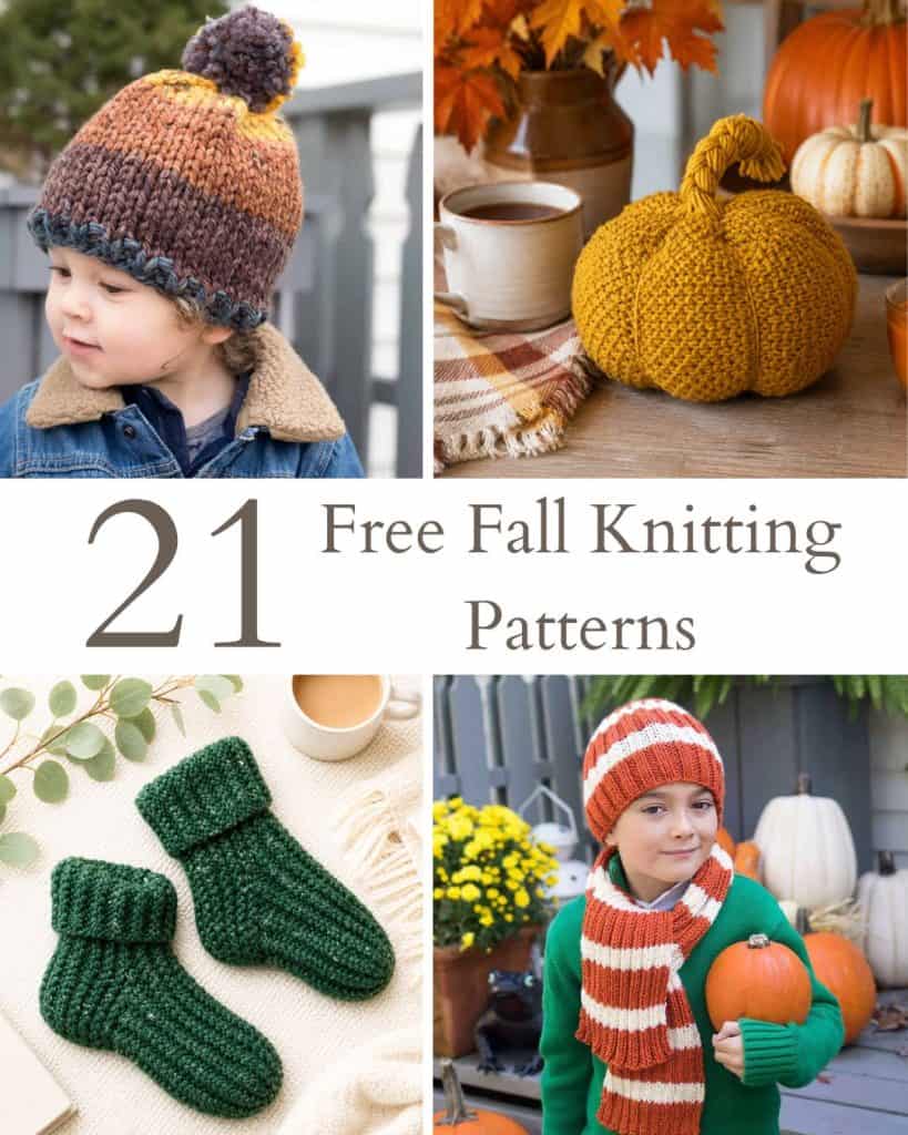 21 Free Fall Knitting Patterns (Easy Cozy Autumn Knits for Beginners)