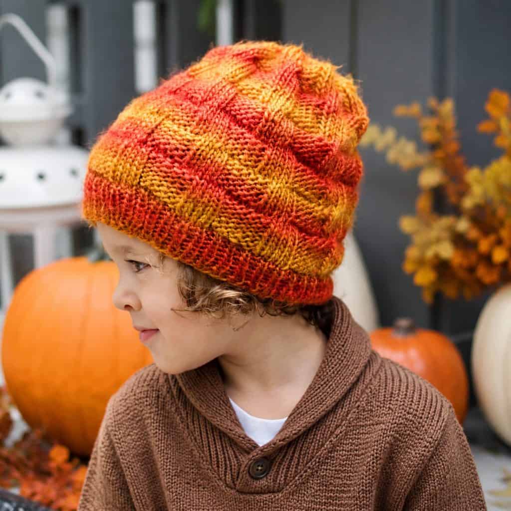 Easy Kids Faux Cable Knit Hat Pattern (Beginner-Friendly & No Cable Needle Needed)