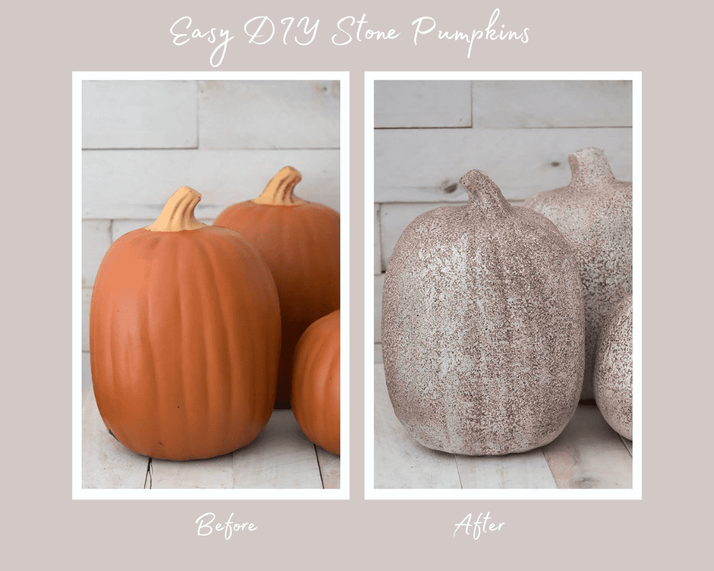 Easy DIY Stone Pumpkins