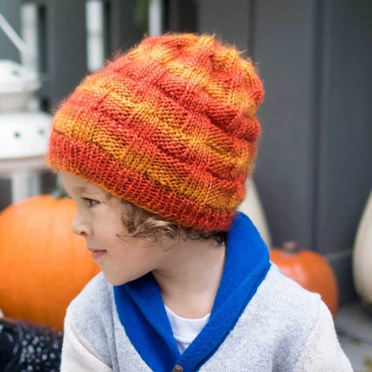 Kids Easy Faux Cable Knit Hat