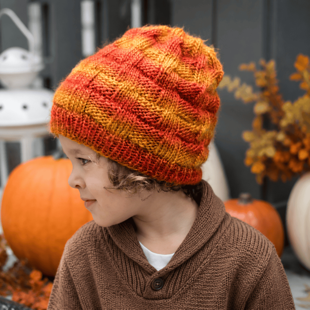 Easy Kids Faux Cable Knit Hat Pattern (Beginner-Friendly & No Cable Needle Needed)