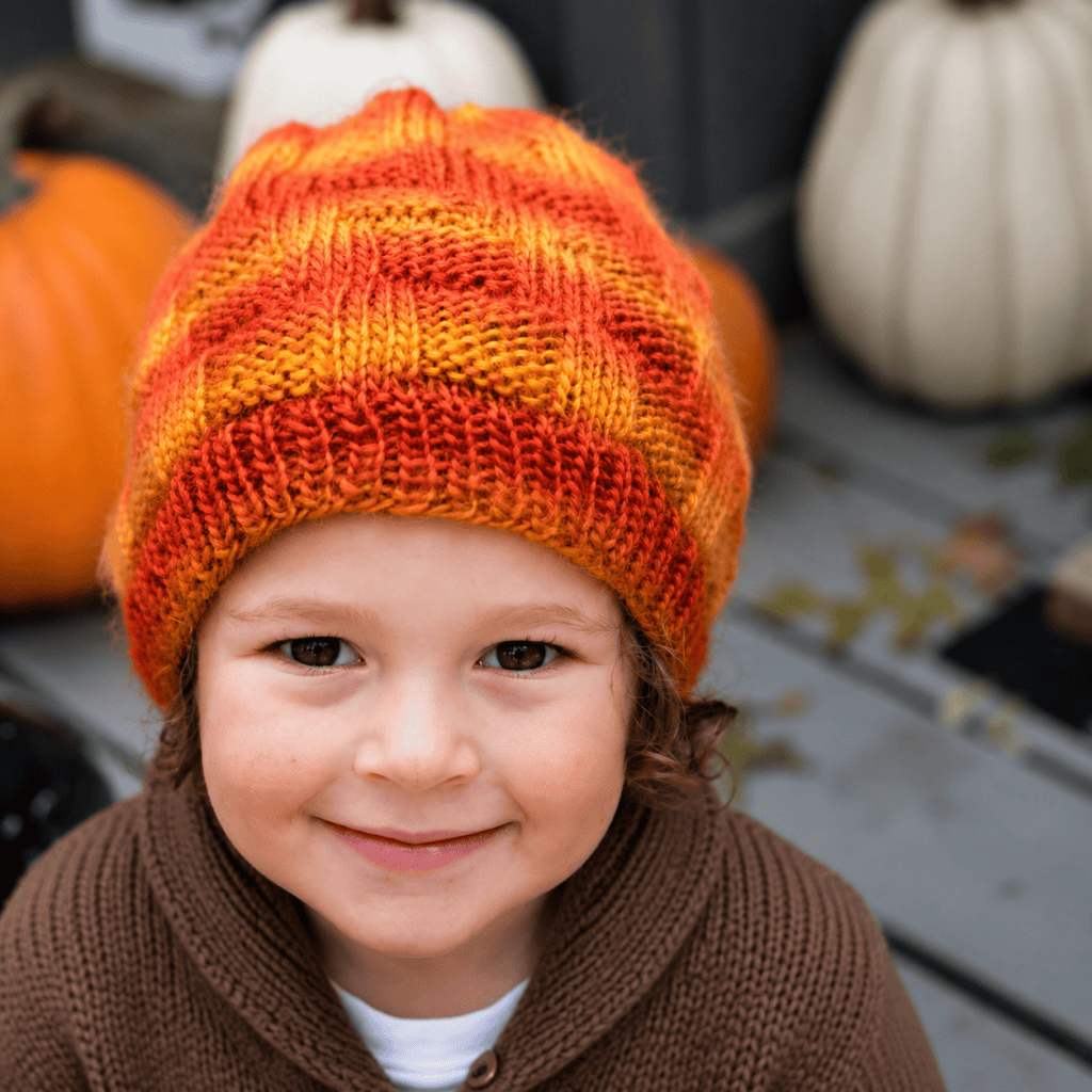 Easy Kids Faux Cable Knit Hat Pattern (Beginner-Friendly & No Cable Needle Needed)