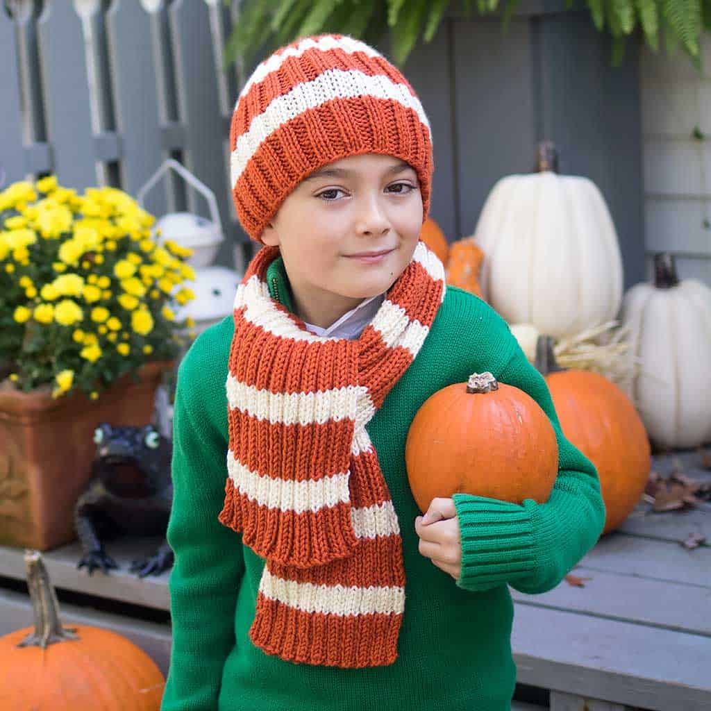 Kids Hat and Scarf Set Knitting Pattern