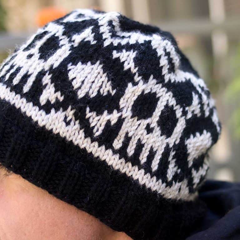 Mens Skull Hat Knitting Pattern