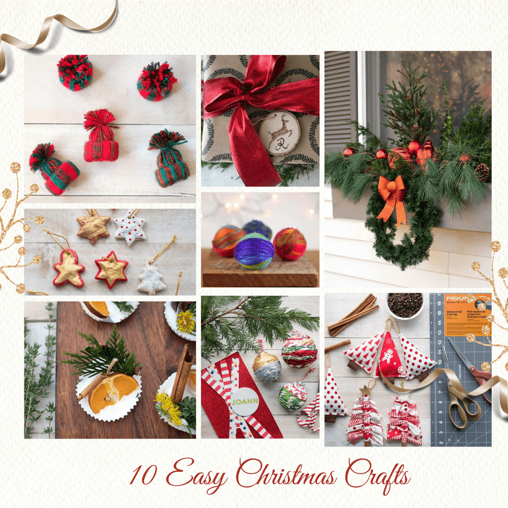 Simple DIY Christmas Yarn Crafts you can make in 10 minutes! 