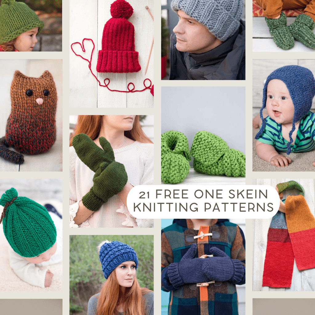 21 Free One Skein Knitting Patterns