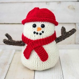 Easy Flat Knit Snowman