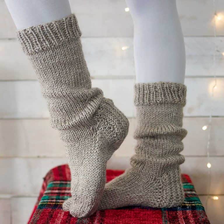 Slipper Socks Knitting Pattern