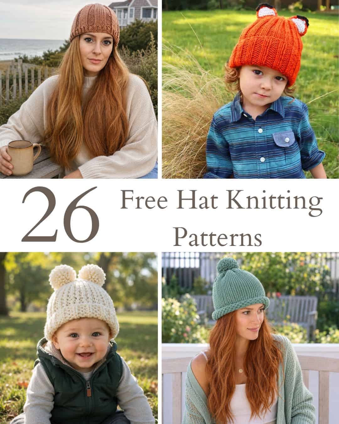 26 Free Hat Knitting Patterns (Easy Beanies, Ribbed Hats & Cozy Knits You’ll Love)