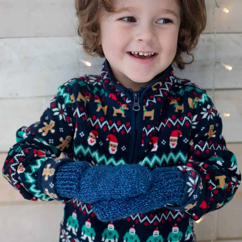 Easy Flat Knit Mittens for Kids