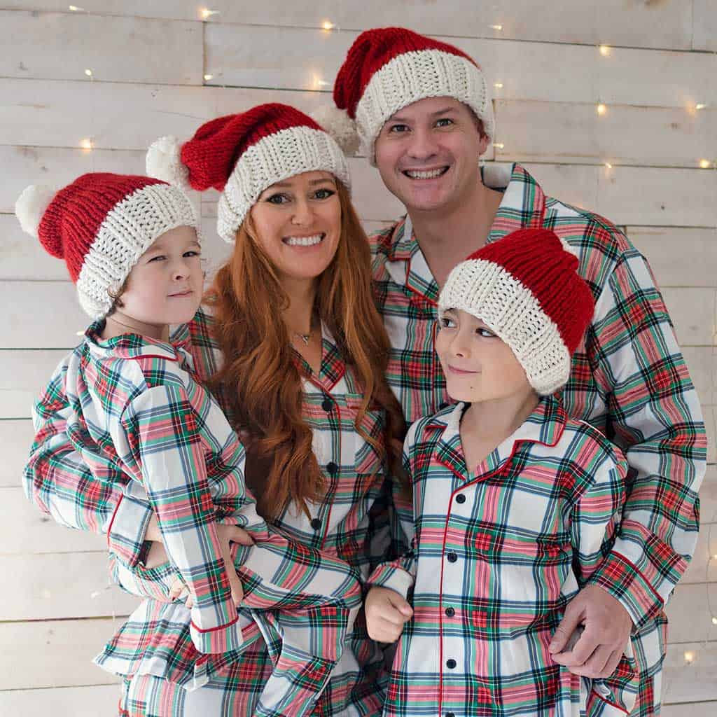 Family Santa Hats Knitting Pattern