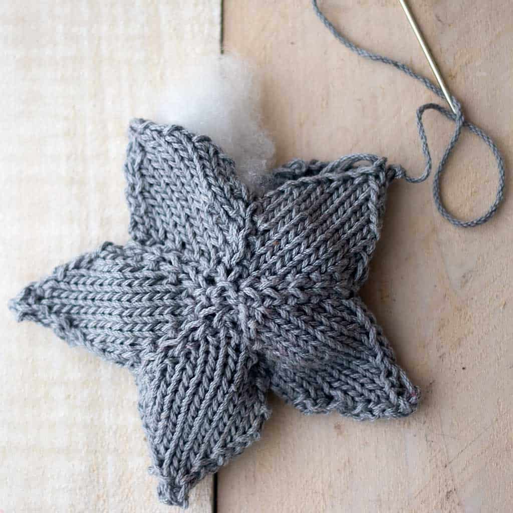 Flat Knit Star Christmas Ornaments