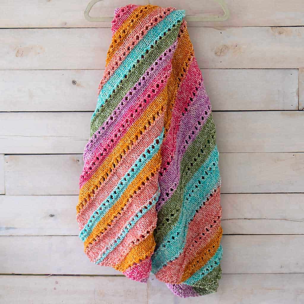 Easy Diagonal Knit Baby Blanket