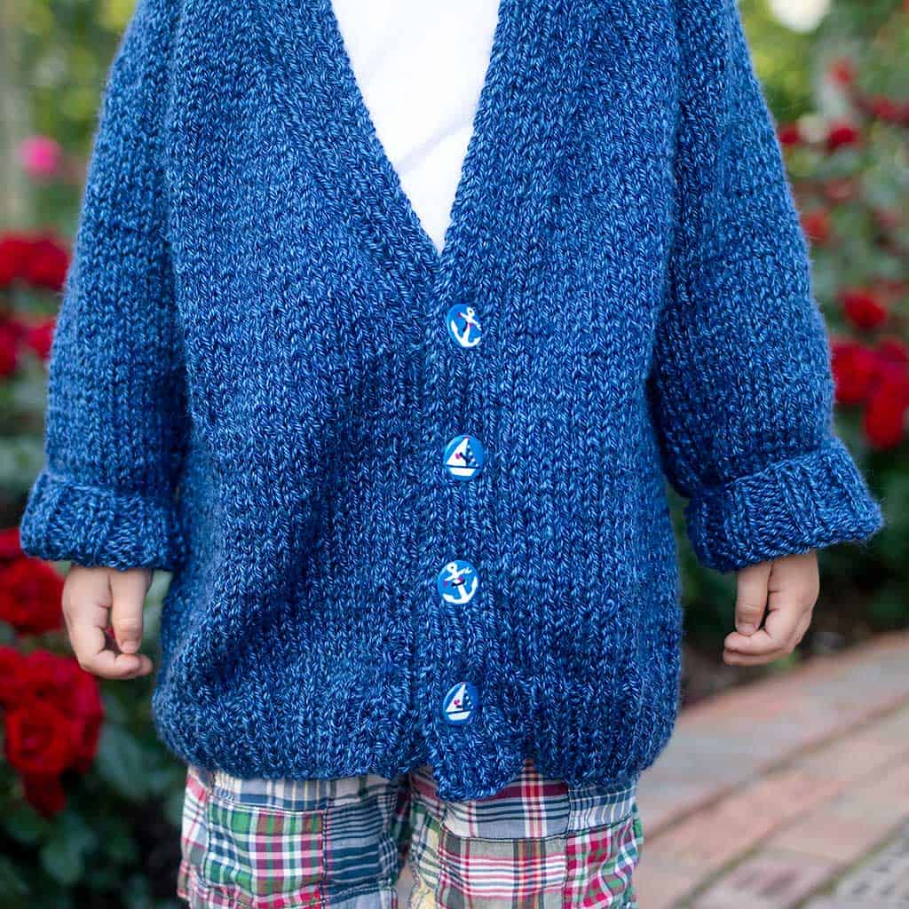 Easy Kids Cardigan Knitting Pattern