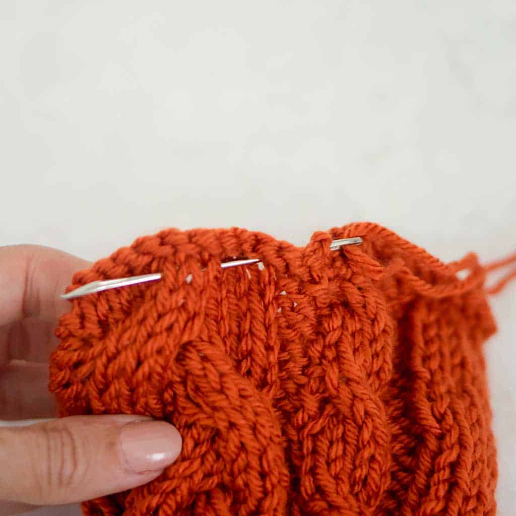 Flat Knit Cable Pumpkins