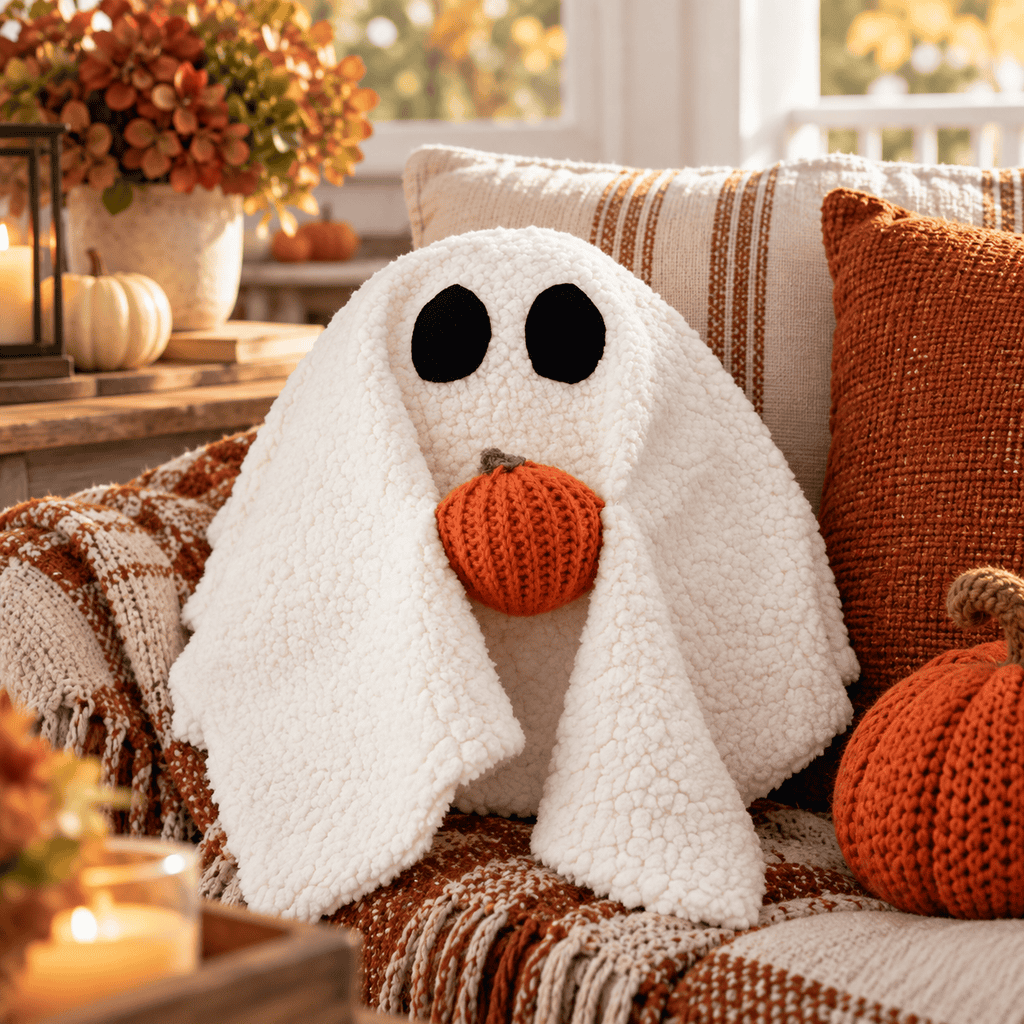 DIY Pottery Barn-Inspired Gus the Ghost Pillow: Easy Tutorial with Minimal Sewing