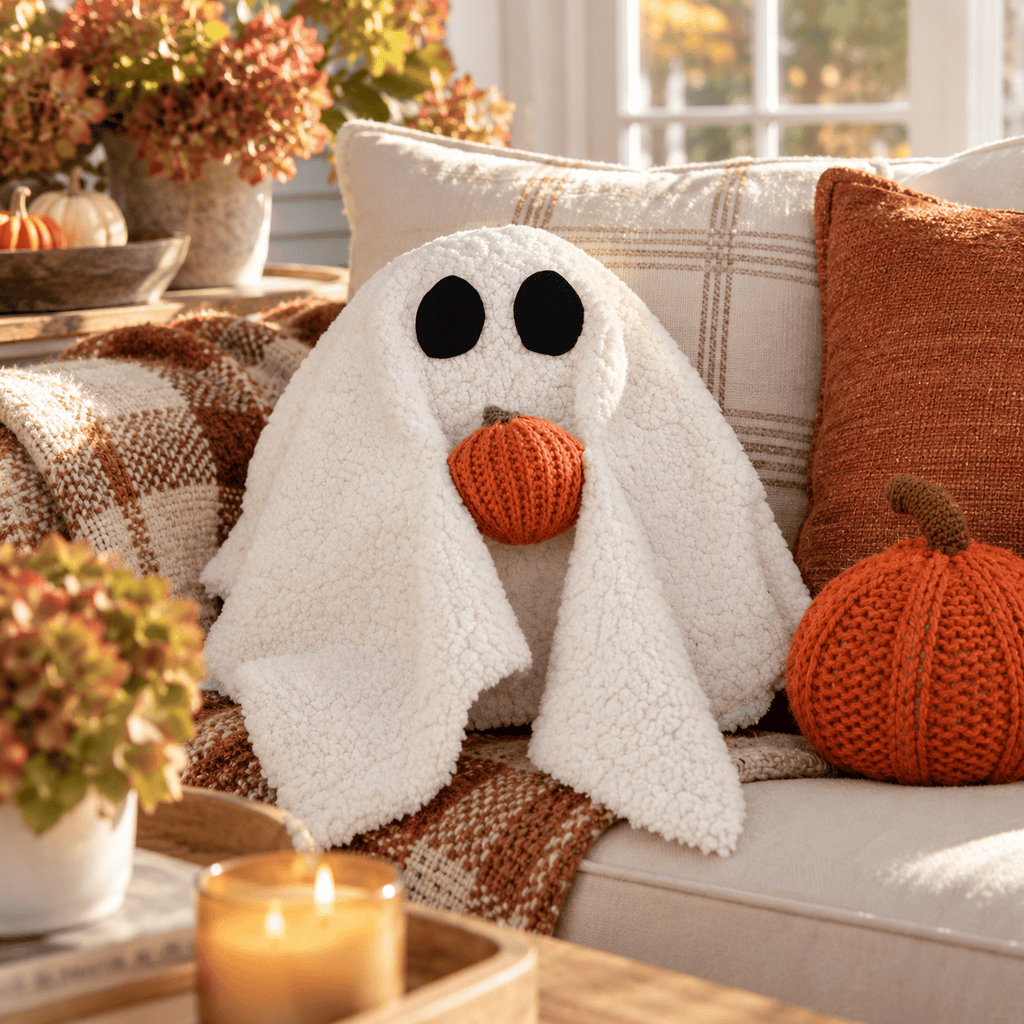 DIY Pottery Barn-Inspired Gus the Ghost Pillow: Easy Tutorial with Minimal Sewing