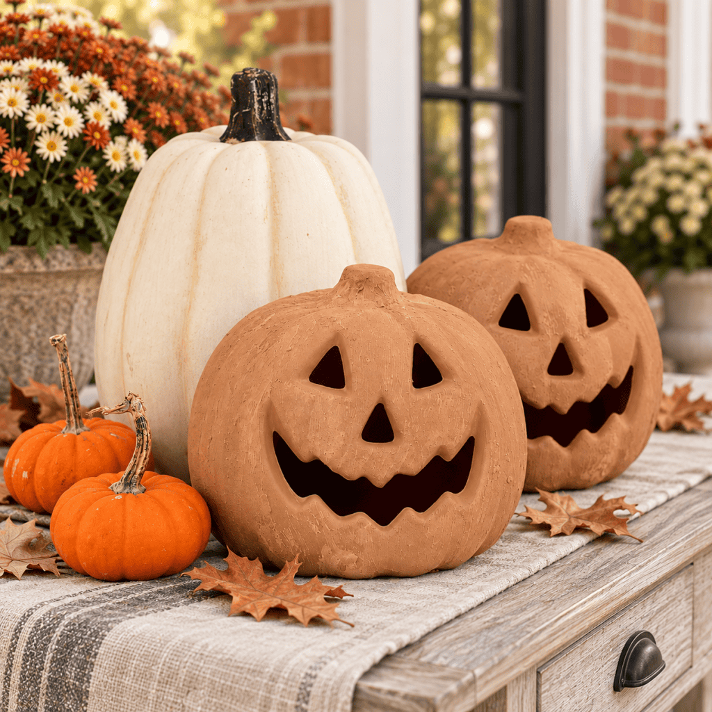 How to Paint Cheap Plastic Pumpkins to Look Like Terracotta (Easy Fall DIY)