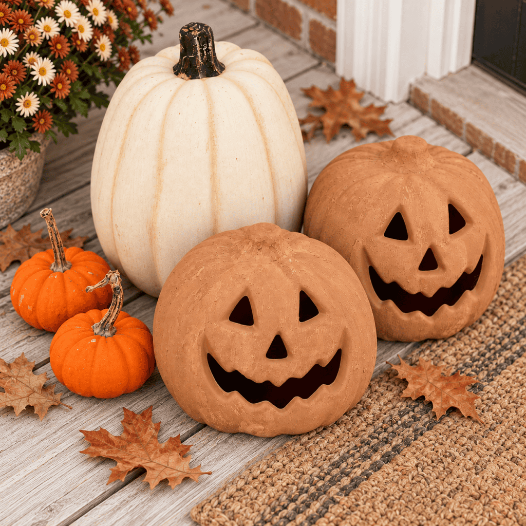 How to Paint Cheap Plastic Pumpkins to Look Like Terracotta (Easy Fall DIY)