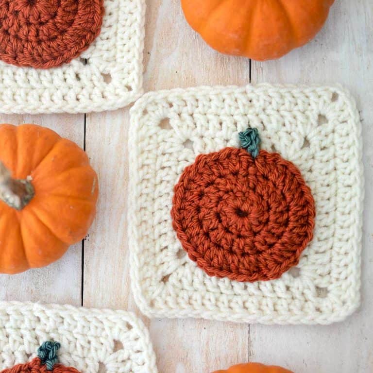 Pumpkin Granny Square Crochet Pattern