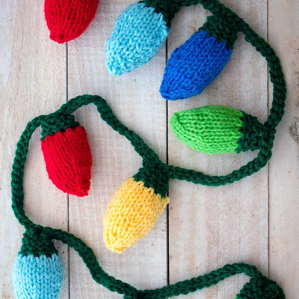 String Christmas Lights Knitting Pattern