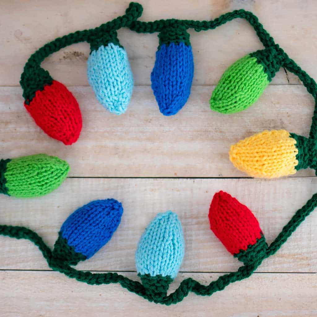 String Christmas Lights Knitting Pattern