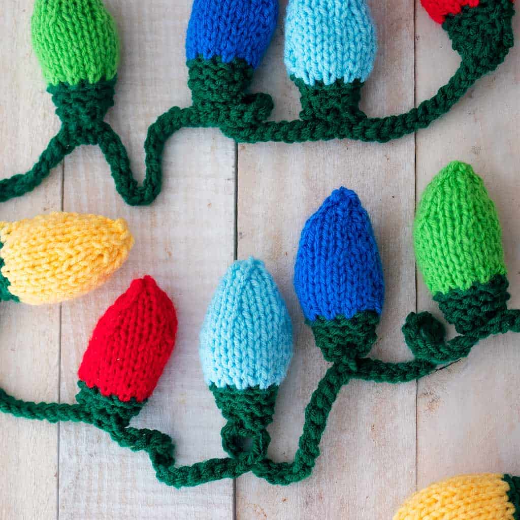 String Christmas Lights Knitting Pattern