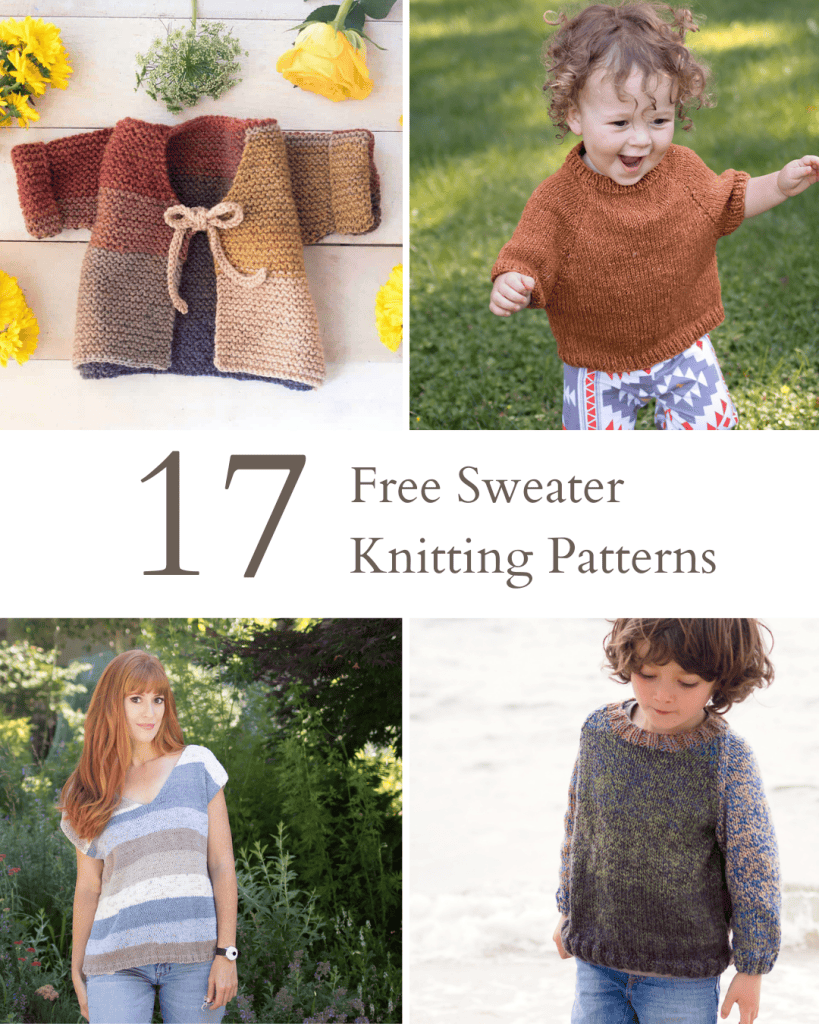 17 Free Sweater Knitting Patterns